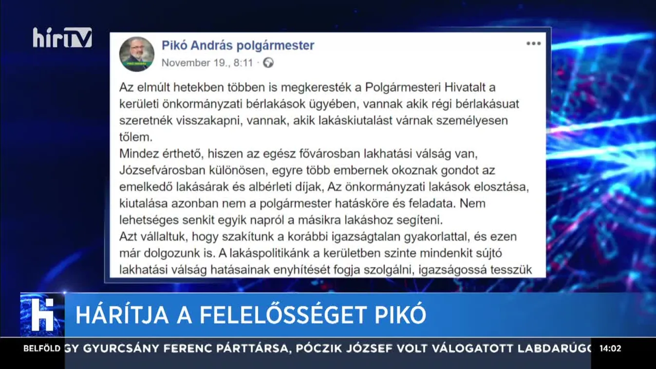 Hárítja a felelősséget Pikó