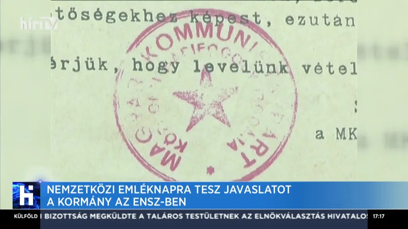 Nemzetközi emléknapra tesz javaslatot a kormány az ENSZ-ben