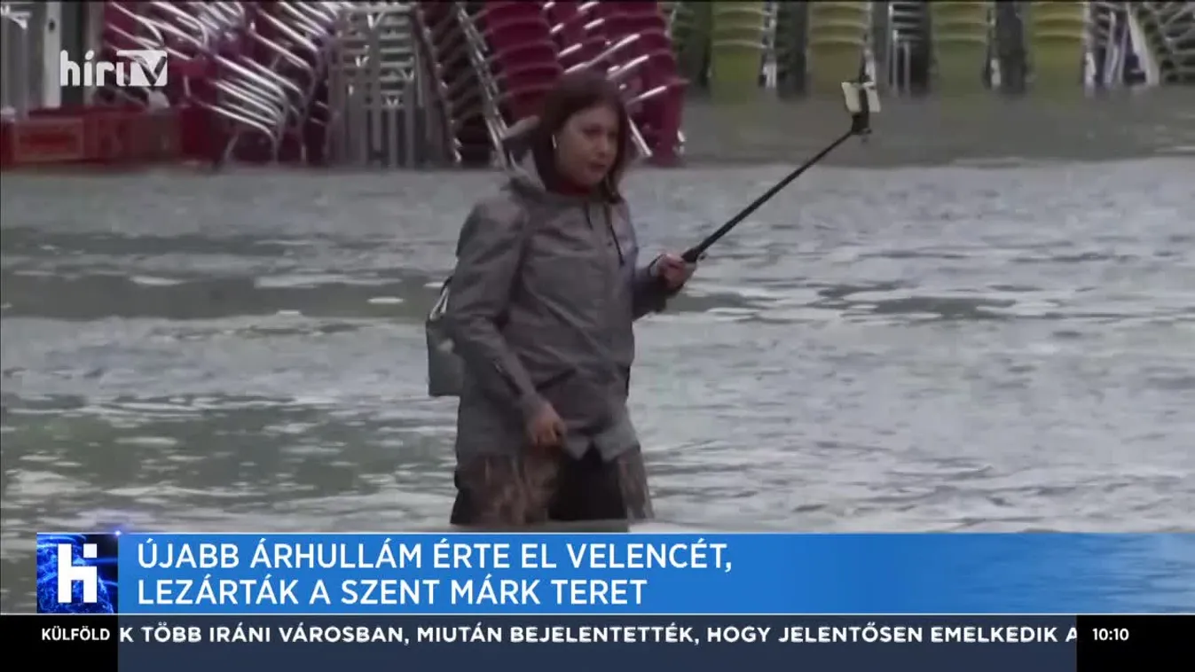 Újabb árhullám érte el Velencét, lezárták a Szent Márk teret