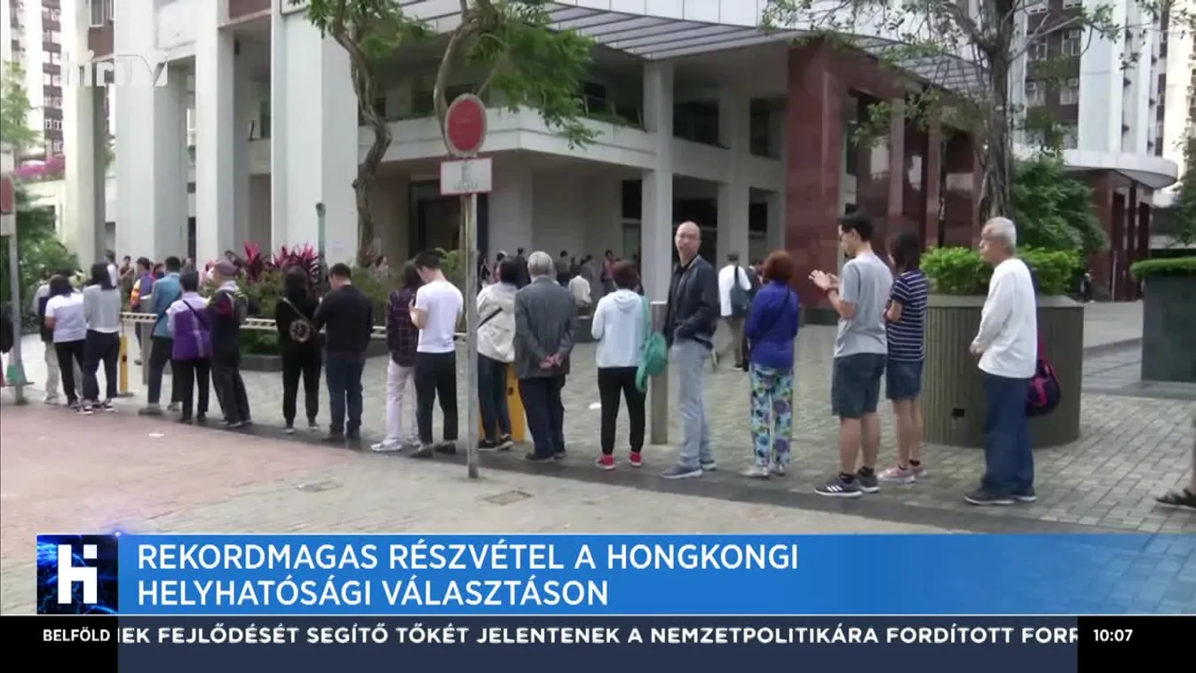 Rekordmagas részvétel a hongkongi helyhatósági választáson