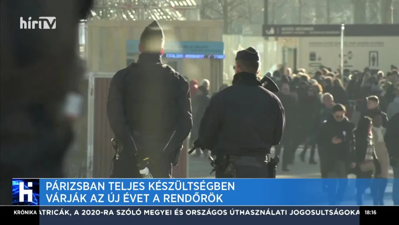 Párizsban teljes készültségben várják az új évet a rendőrök