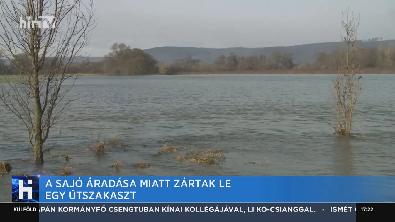 A Sajó áradása miatt zártak le egy útszakaszt