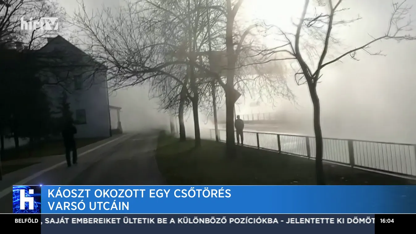 Káoszt okozott egy csőtörés Varsó utcáin