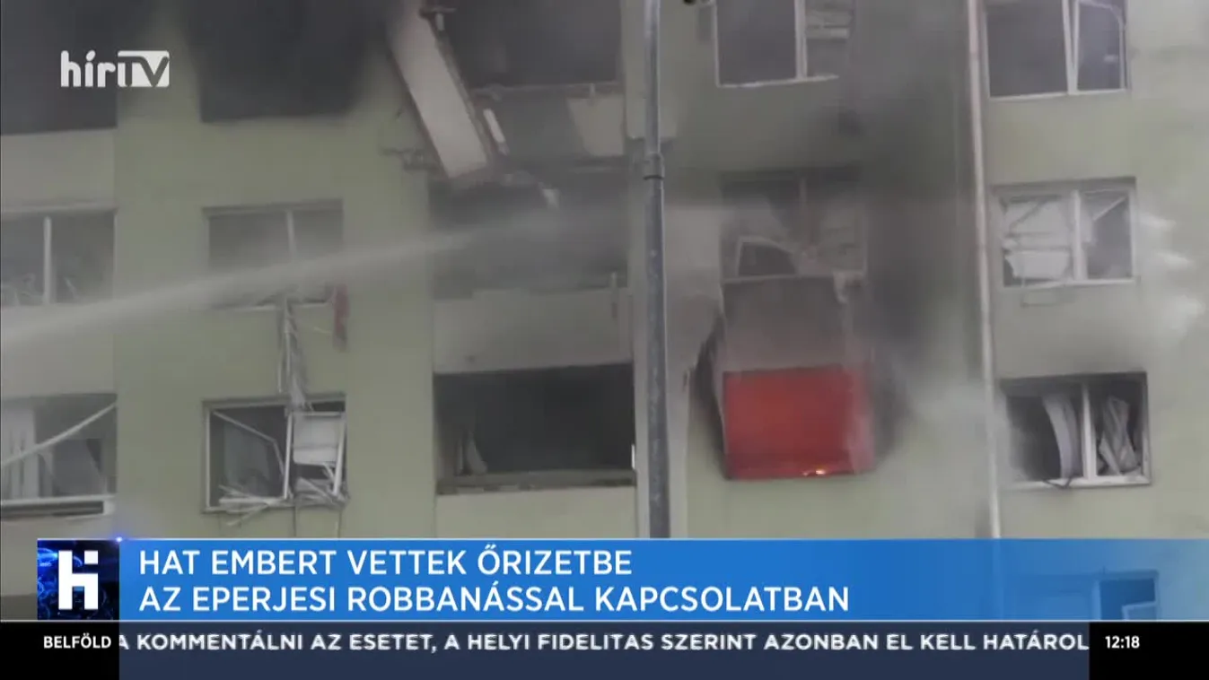 Hat embert vettek őrizetbe az eperjesi robbanással kapcsolatban