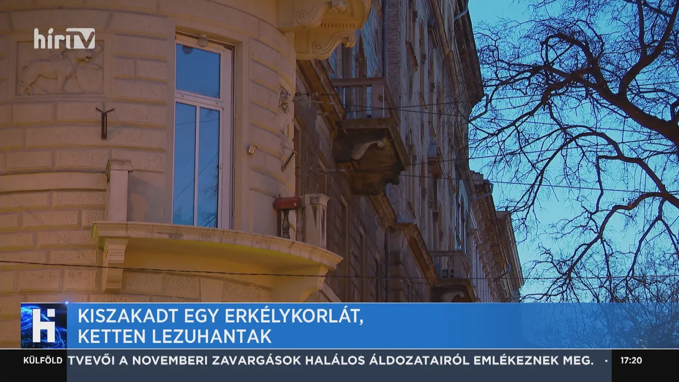 Kiszakadt egy erkélykorlát, ketten lezuhantak