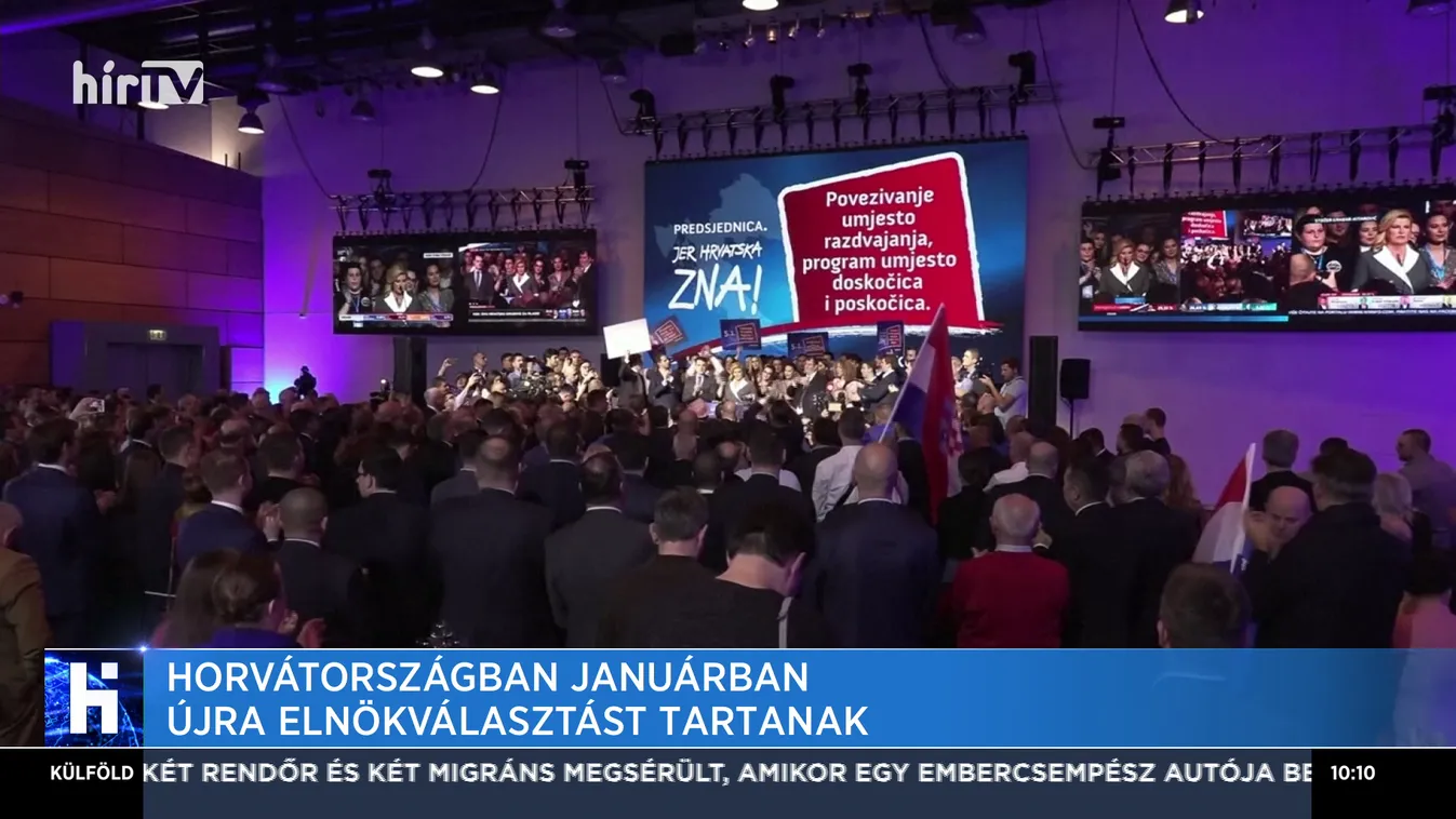 Horvátországban januárban újra elnökválasztást tartanak