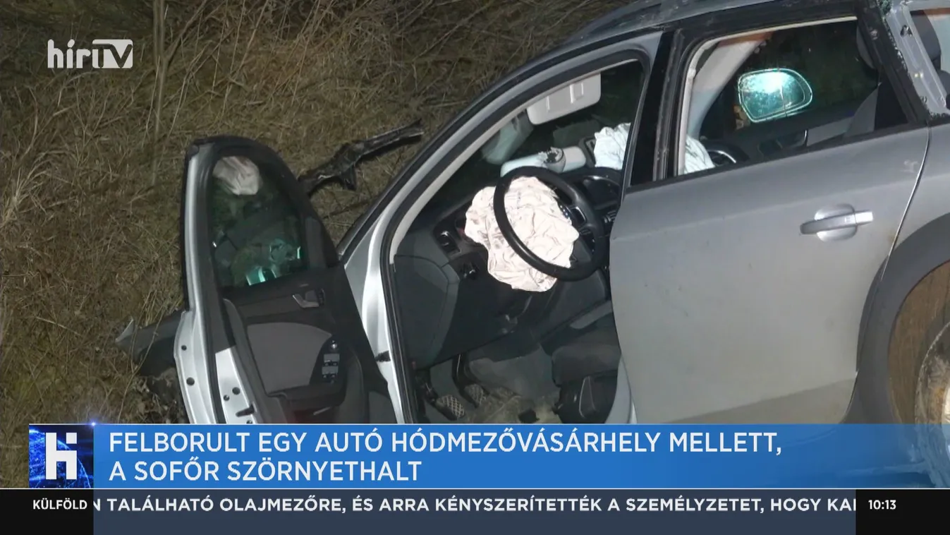 Felborult egy autó Hódmezővásárhely mellett, a sofőr szörnyethalt