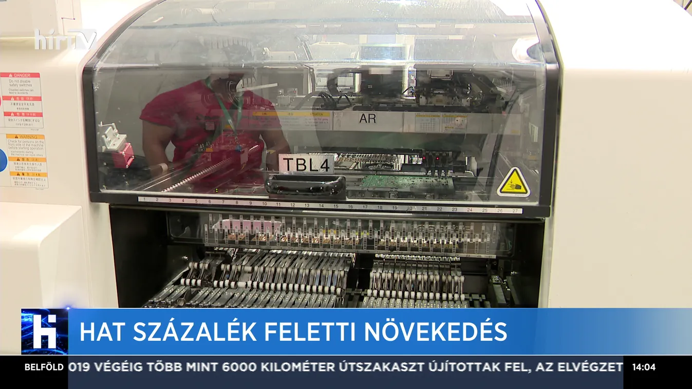 Hat százalék feletti növekedés