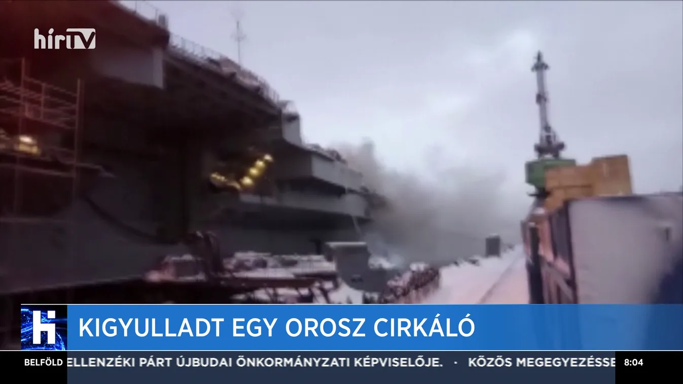 Kigyulladt egy orosz cirkáló