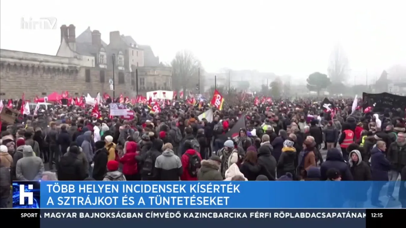 Több helyen incidensek kísérték a sztrájkot és a tüntetéseket