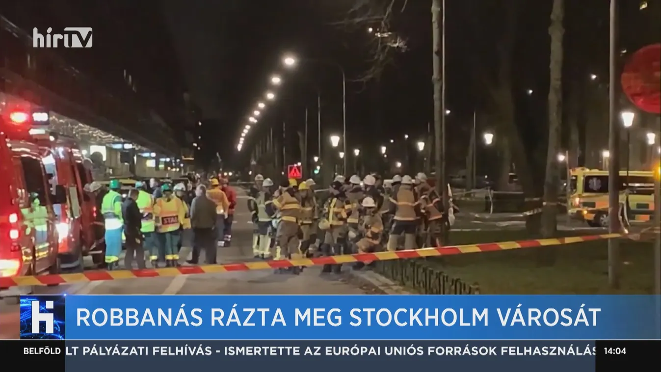 Robbanás rázta meg Stockholm városát