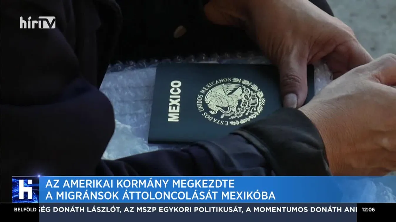 Az amerikai kormány megkezdte a migránsok áttoloncolását Mexikóba