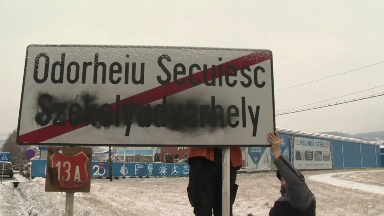 Elfogták a székelyföldi magyar helységnévfeliratok lemázolásával gyanúsított férfit