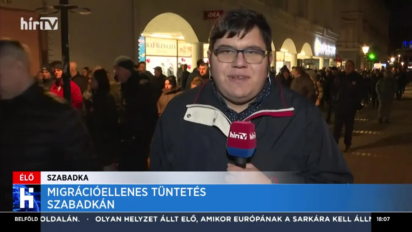 Migrációellenes tüntetés Szabadkán