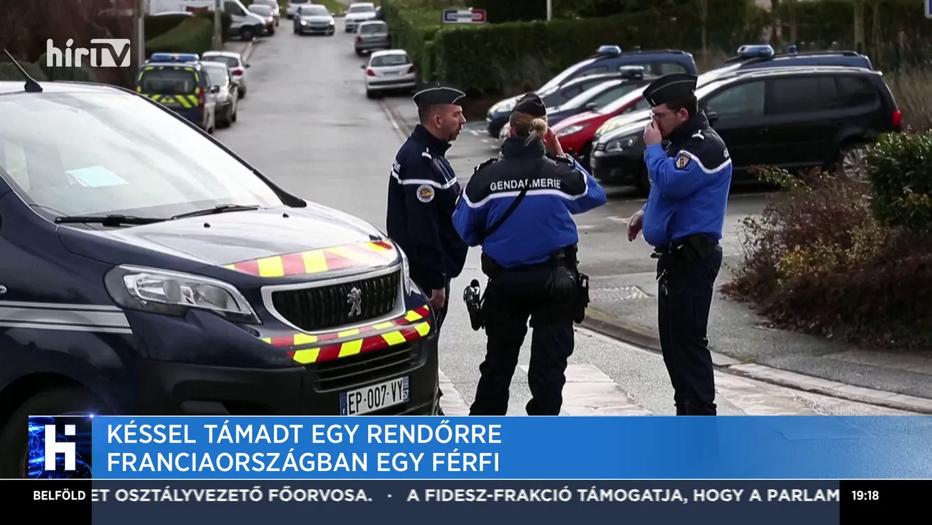 Késsel támadt egy rendőrre Franciaországban egy férfi