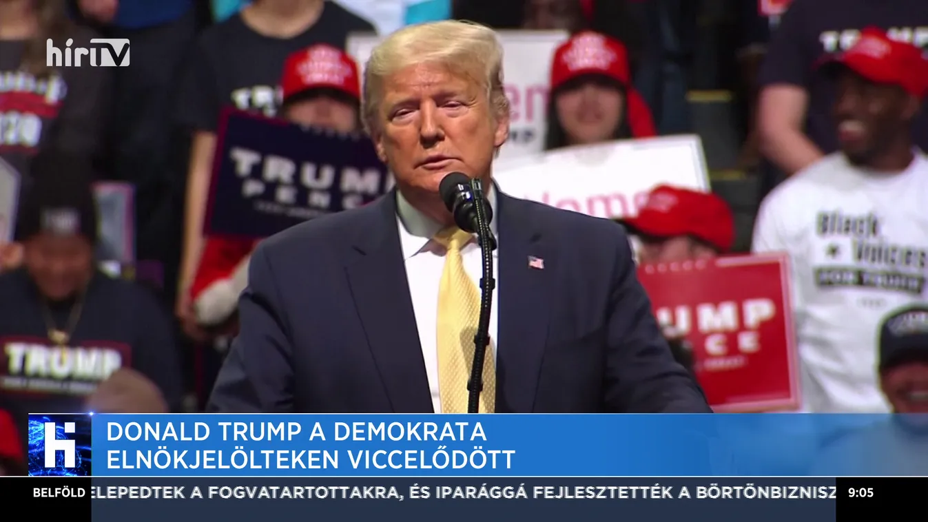 Donald Trump a demokrata elnökjelölteken viccelődött