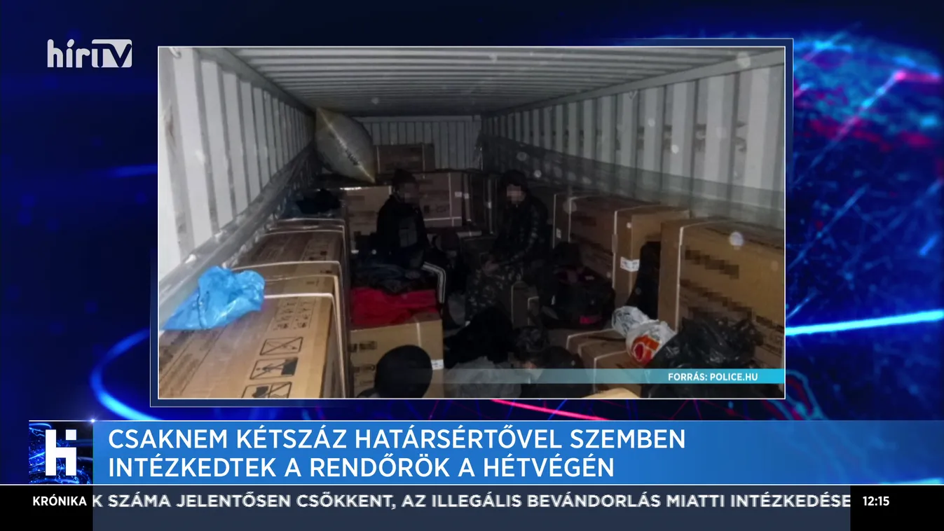 Csaknem kétszáz határsértővel szemben intézkedtek a rendőrök a hétvégén