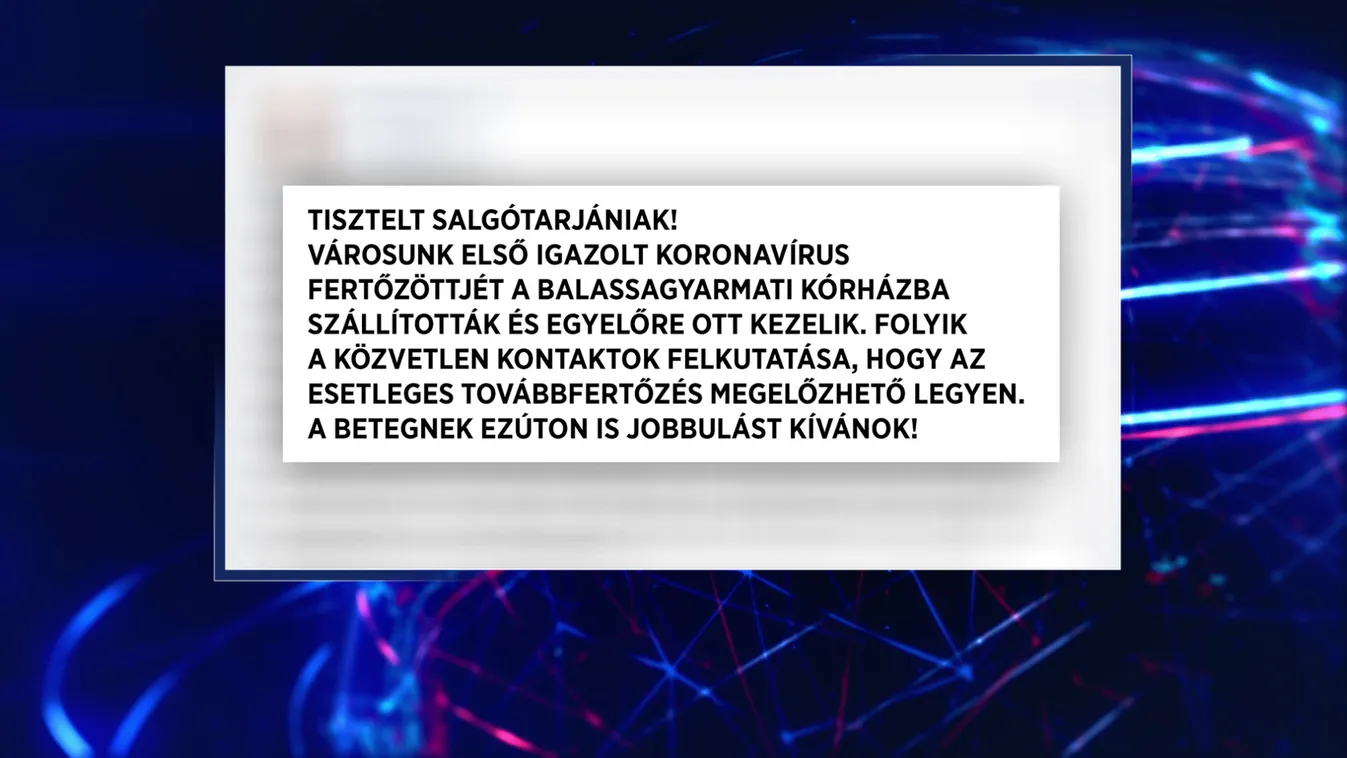 Koronavírusos beteget kezelnek Balassagyarmaton