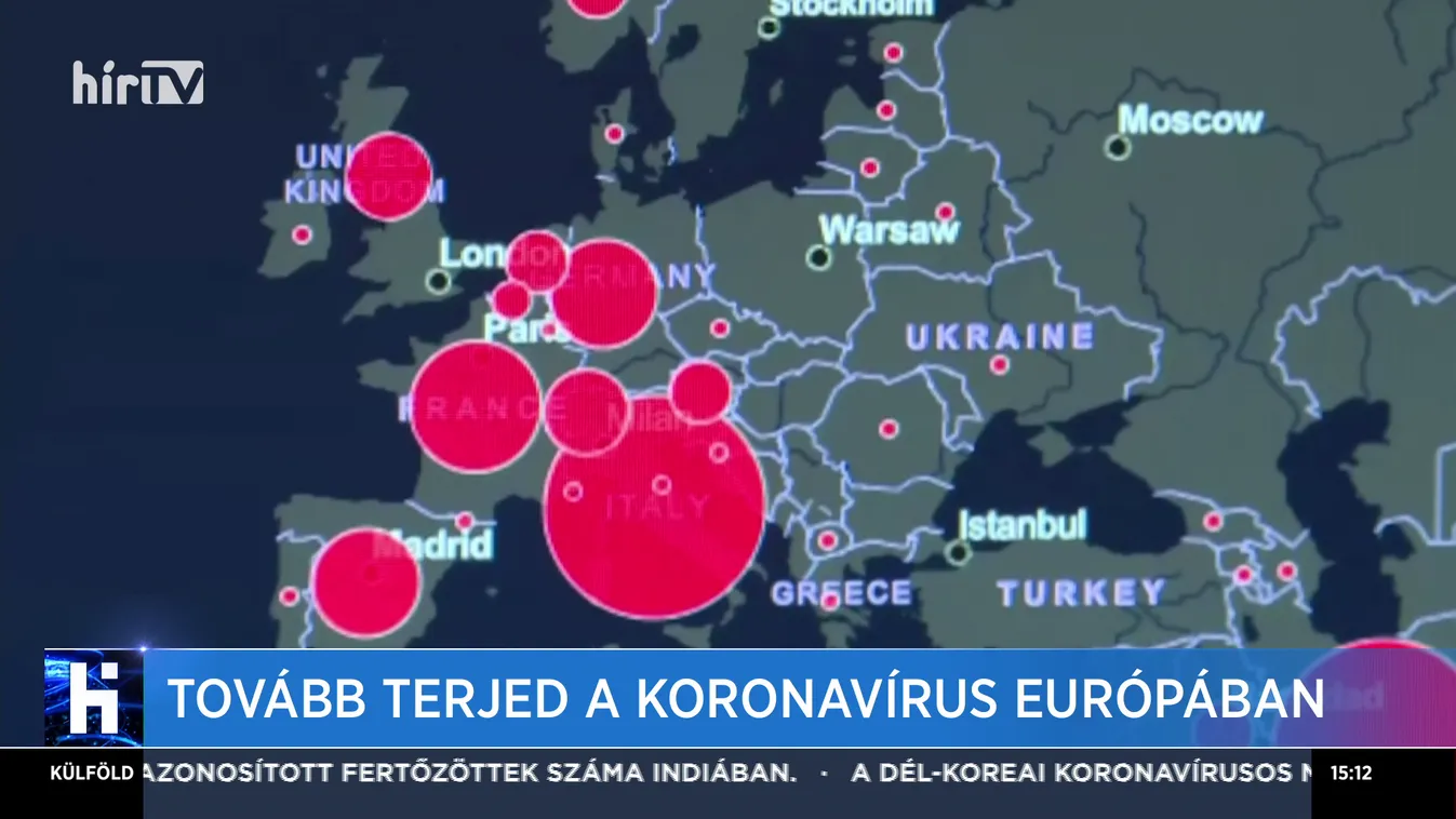 Tovább terjed a koronavírus Európában