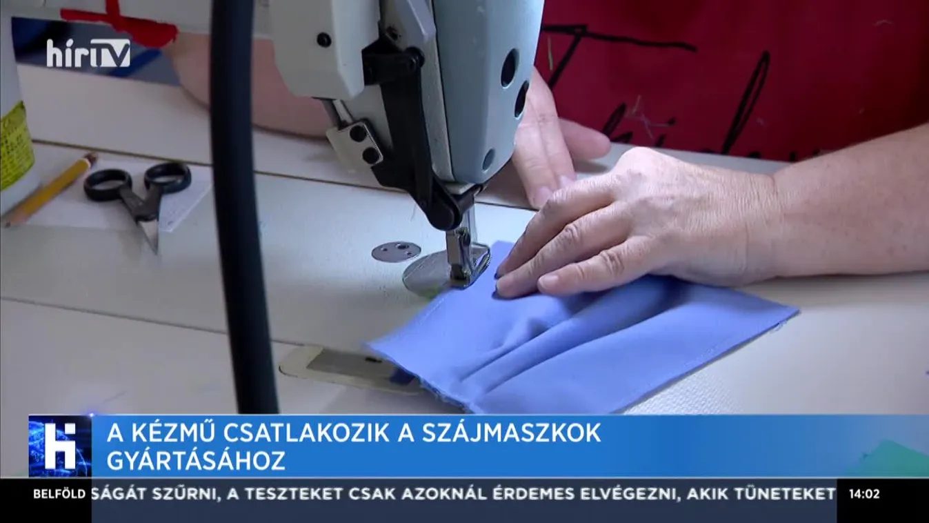 A kézmű csatlakozik a szájmaszkok gyártásához