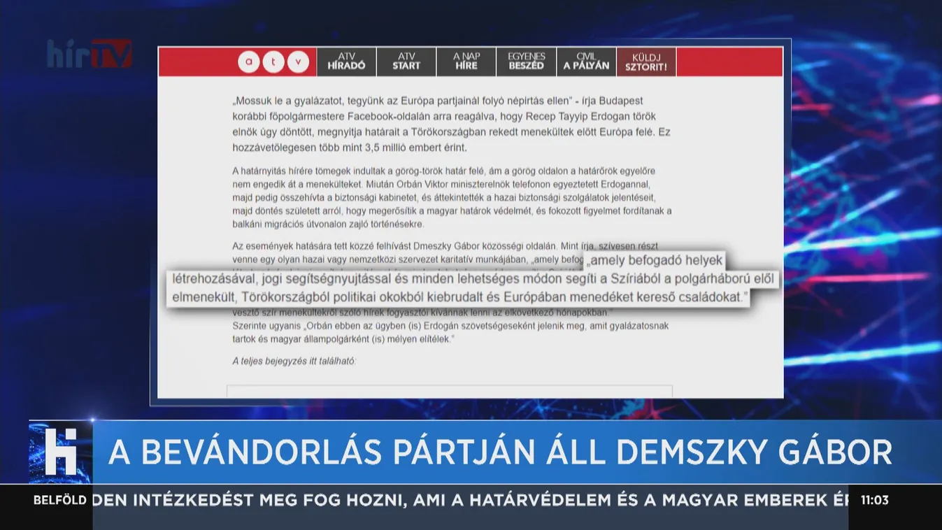 A bevándorlás pártján áll Demszky Gábor
