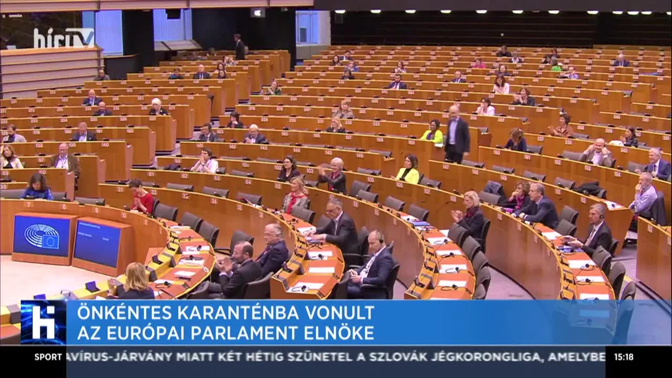 Önkéntes karanténba vonult az Európai Parlament elnöke