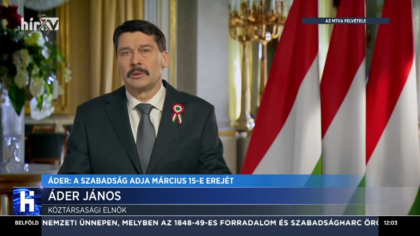 Áder János: A szabadság és a hűség adja március 15. erejét
