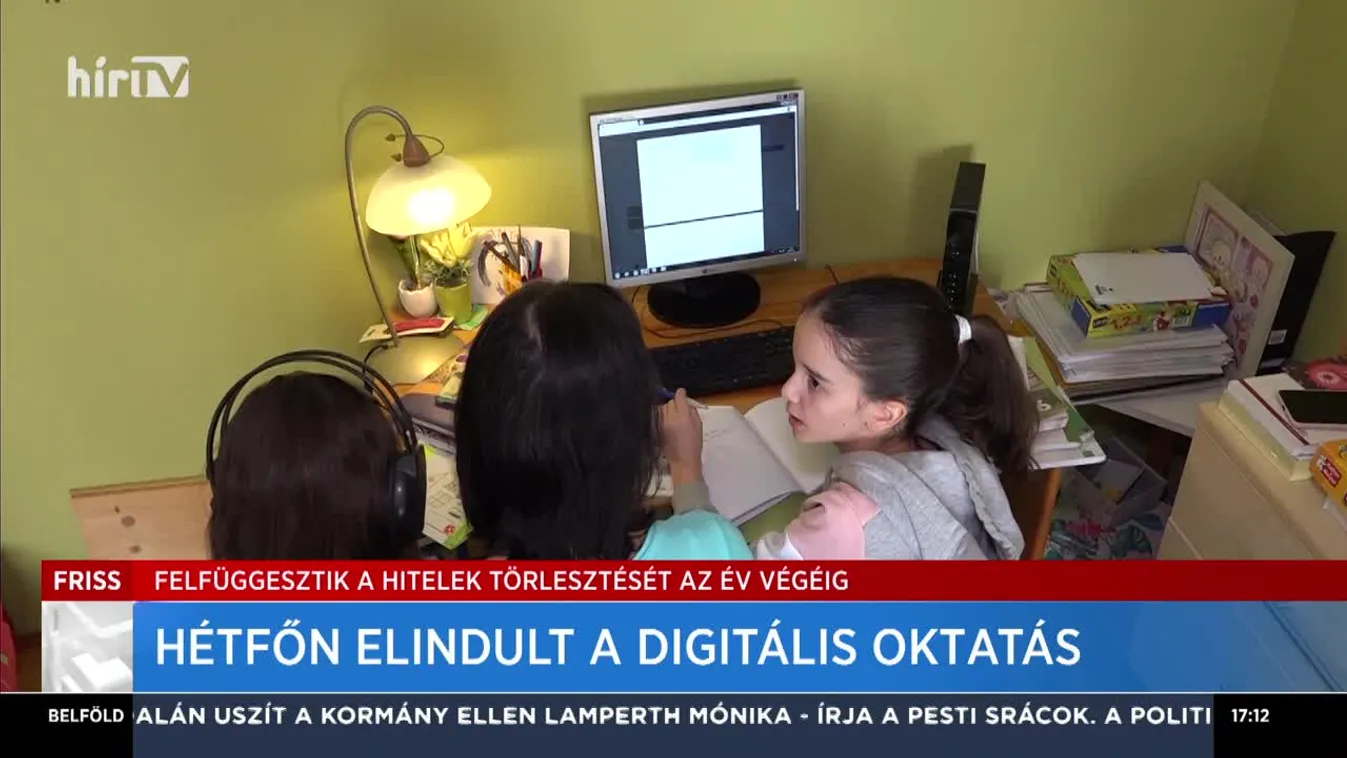 Hétfőn elindult a digitális oktatás