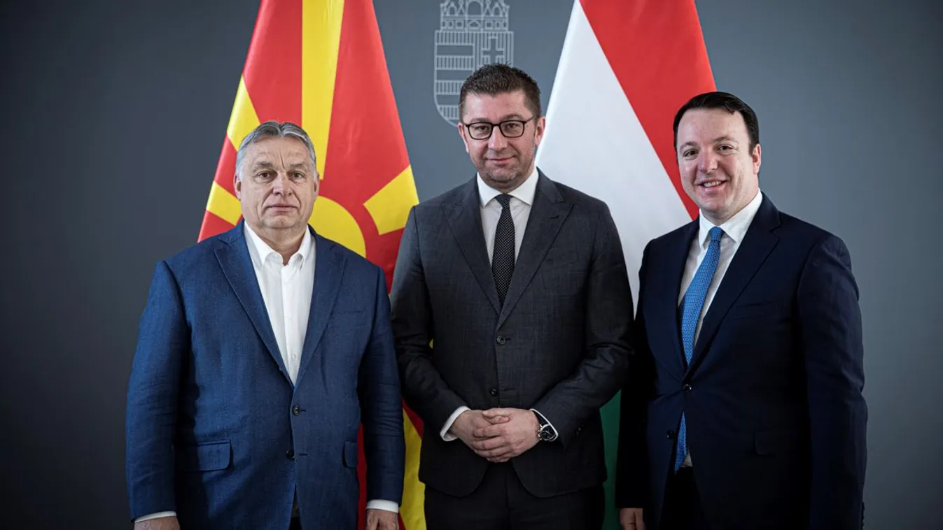 Orbán Viktor a Fidesz észak-macedón testvérpártjának küldöttségével tárgyalt