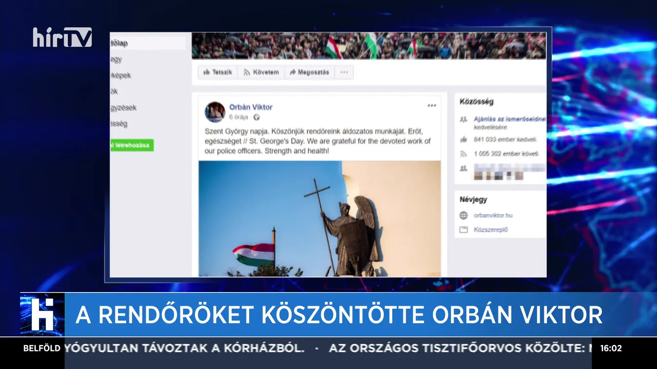 Szent György napján köszönte meg a rendőrök munkáját a miniszterelnök