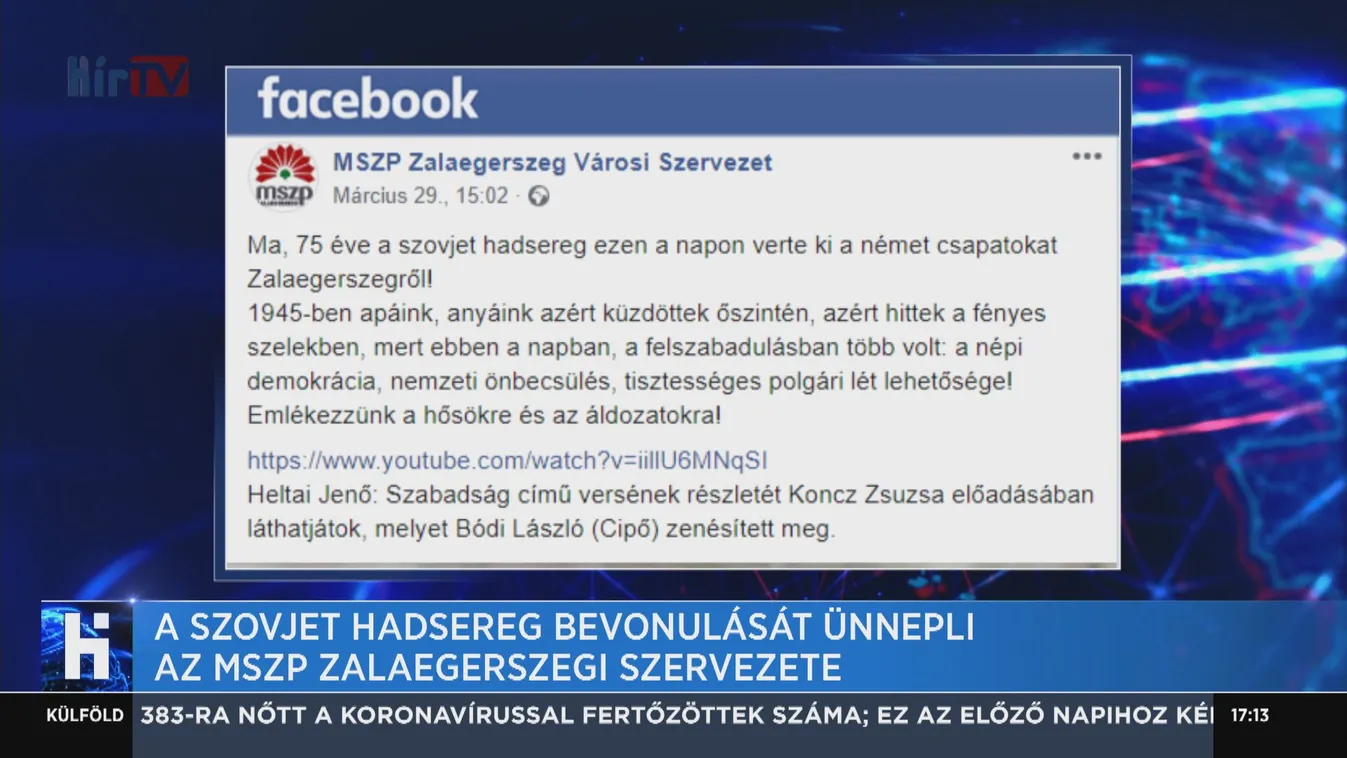 A szovjet hadsereg bevonulását ünnepli az MSZP zalaegerszegi szervezete