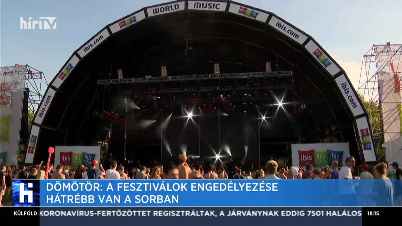 Dömötör: A fesztiválok engedélyezése hátrébb van a sorban