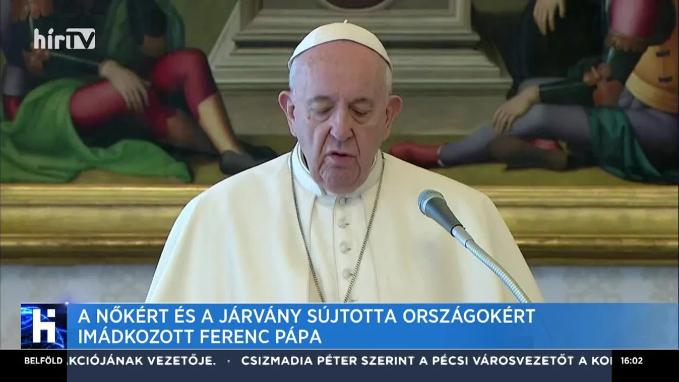 A járvány sújtotta országokért imádkozott Ferenc pápa