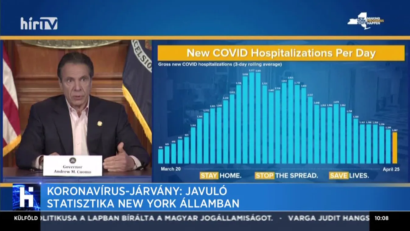 Koronavírus-járvány: Javuló statisztika New York államban
