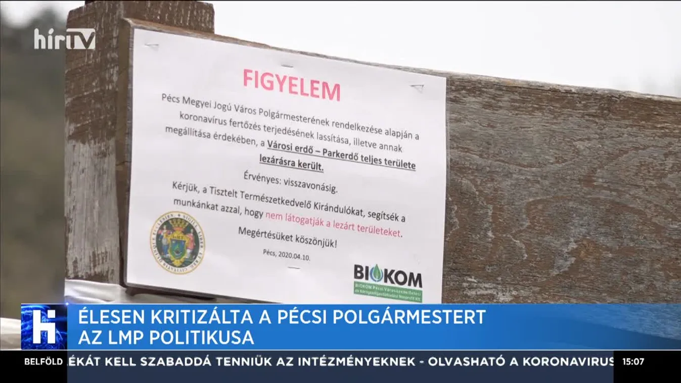 Élesen kritizálta a pécsi polgármestert az LMP politikusa