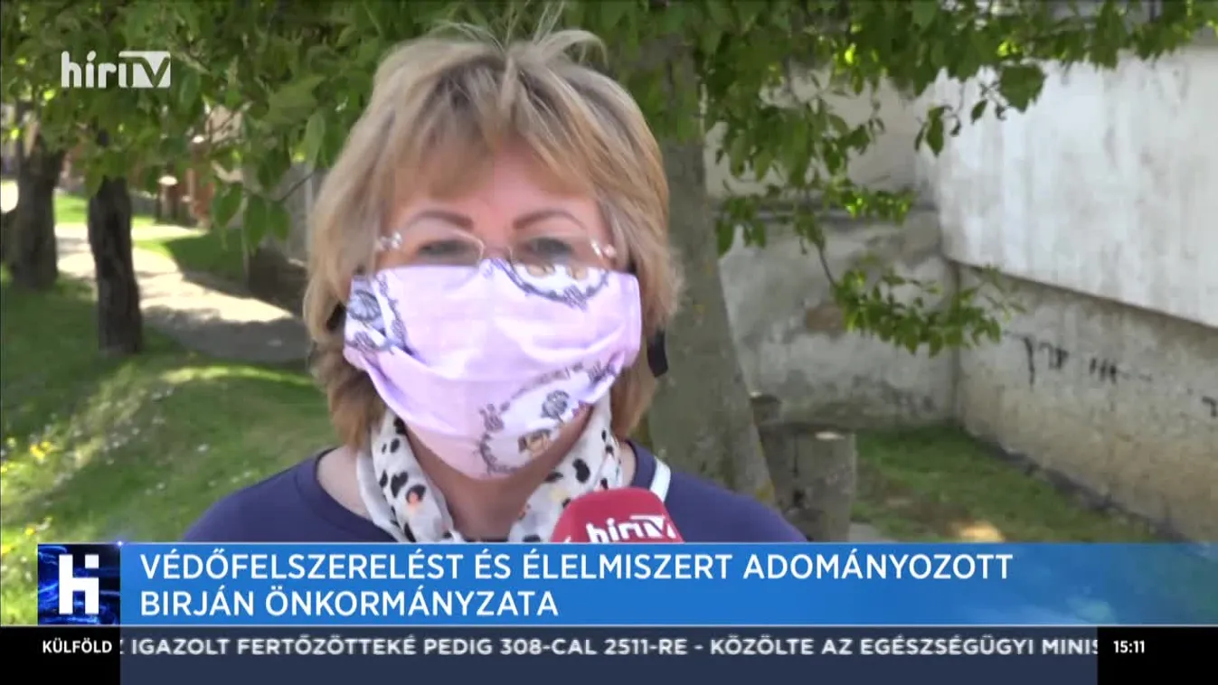 Védőfelszerelést és élelmiszert adományozott Birján önkormányzata