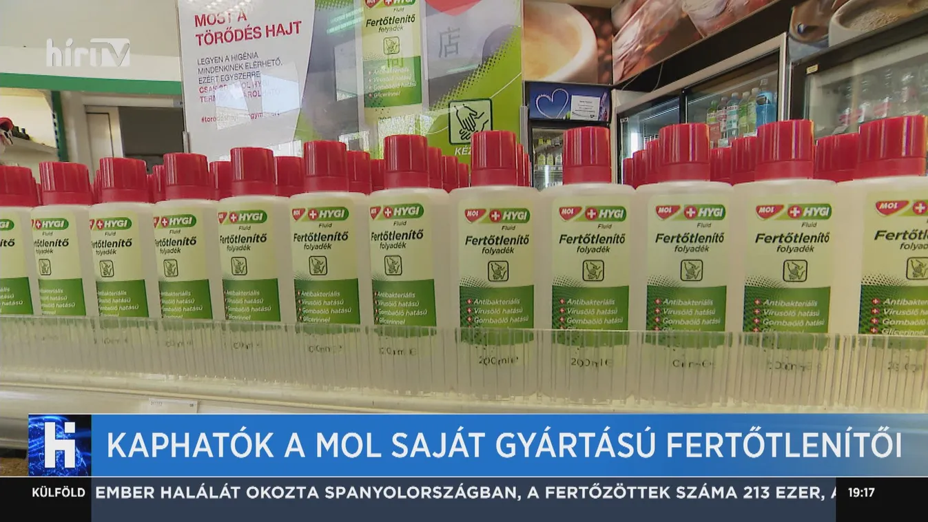 Kaphatók a MOL saját gyártású fertőtlenítői