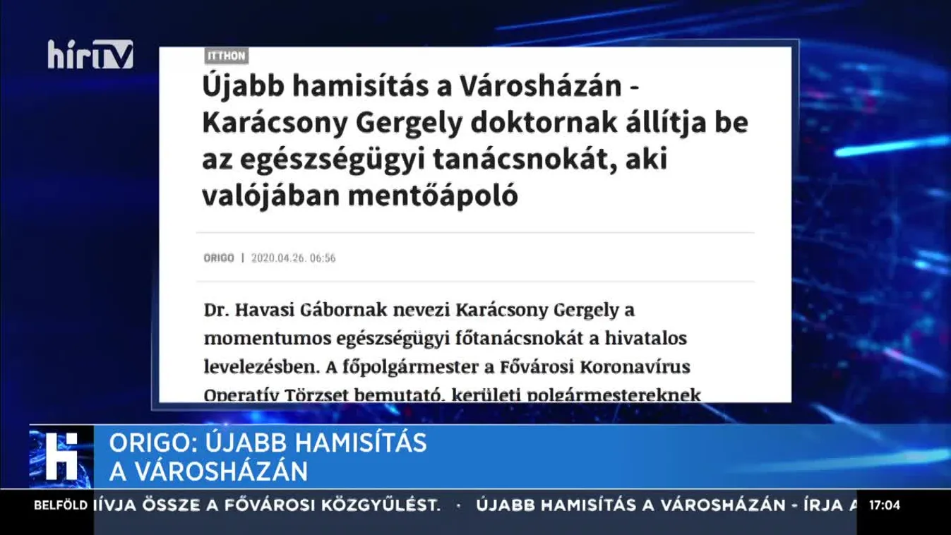 Origo: Újabb hamisítás a városházán