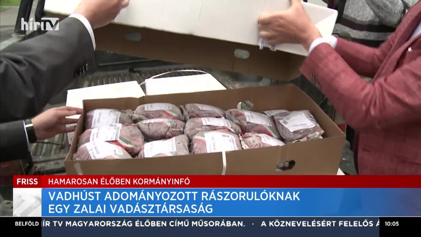 Vadhúst adományozott a rászorulóknak egy zalai vadásztársaság