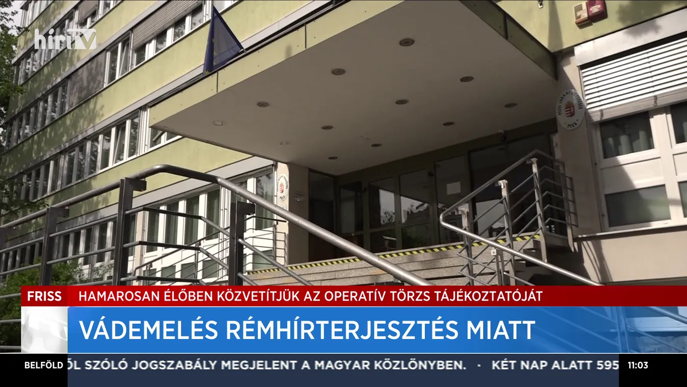 Vádemelés rémhírterjesztés miatt