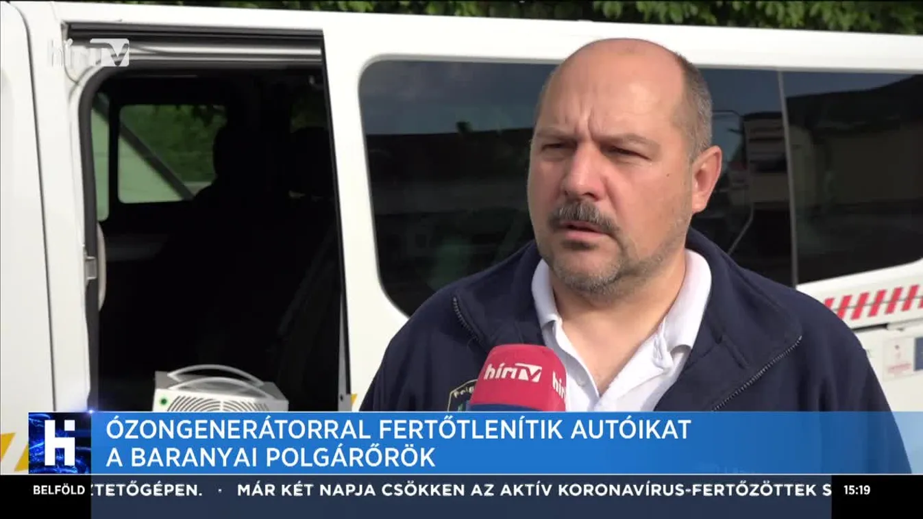 Ózongenerátorral fertőtlenítik autóikat a baranyai polgárőrök