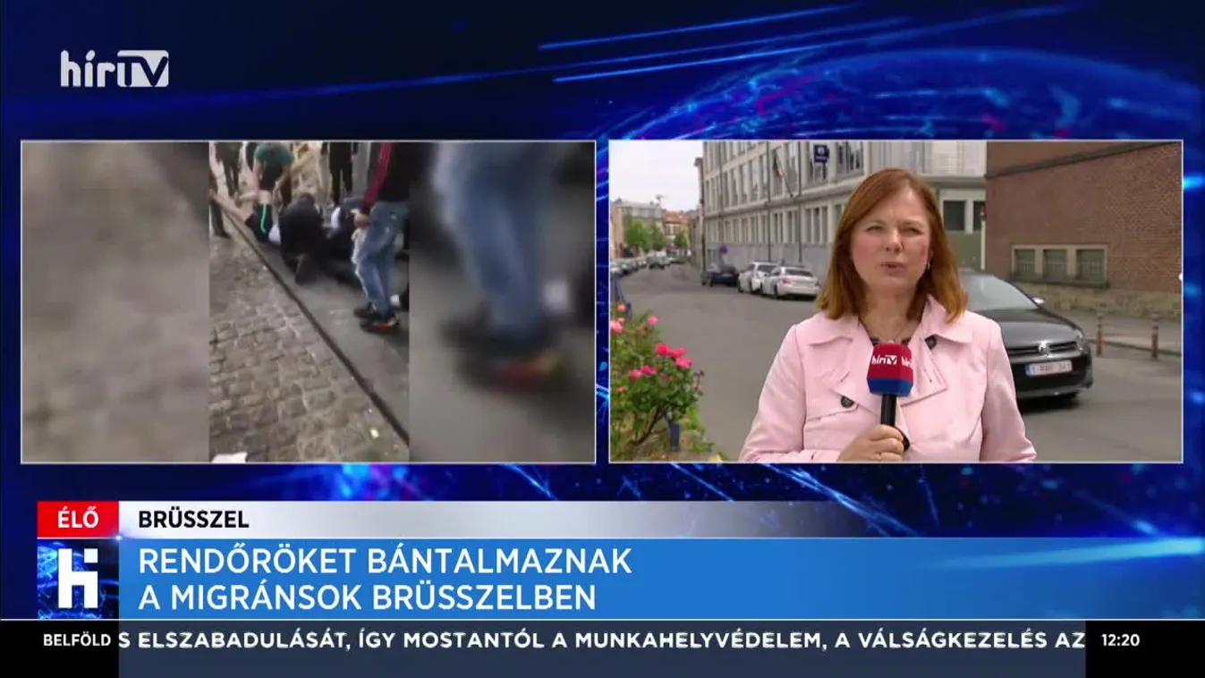 Rendőröket bántalmaznak a migránsok Brüsszelben