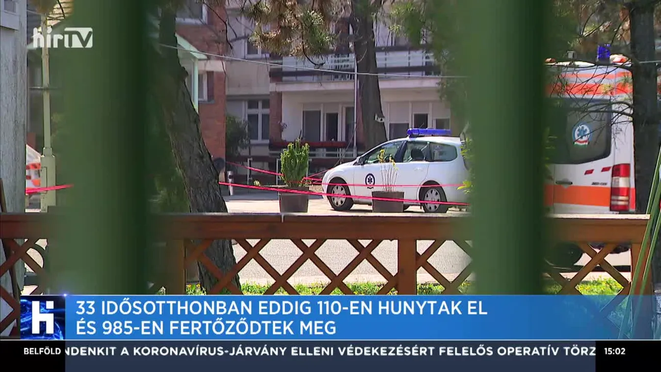 33 idősotthonban eddig 110-en hunytak el és 985-en fertőződtek meg