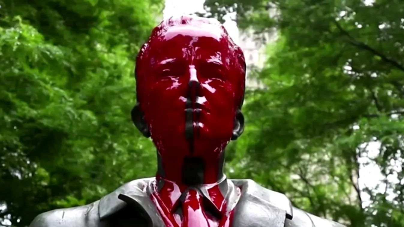 Korábbi belga királyok szobrait rongálták meg Brüsszelben