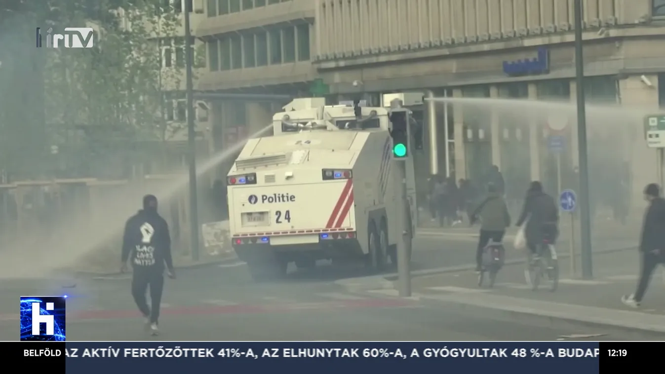 Erőszakba torkollott a rasszizmus elleni tüntetés Brüsszelben