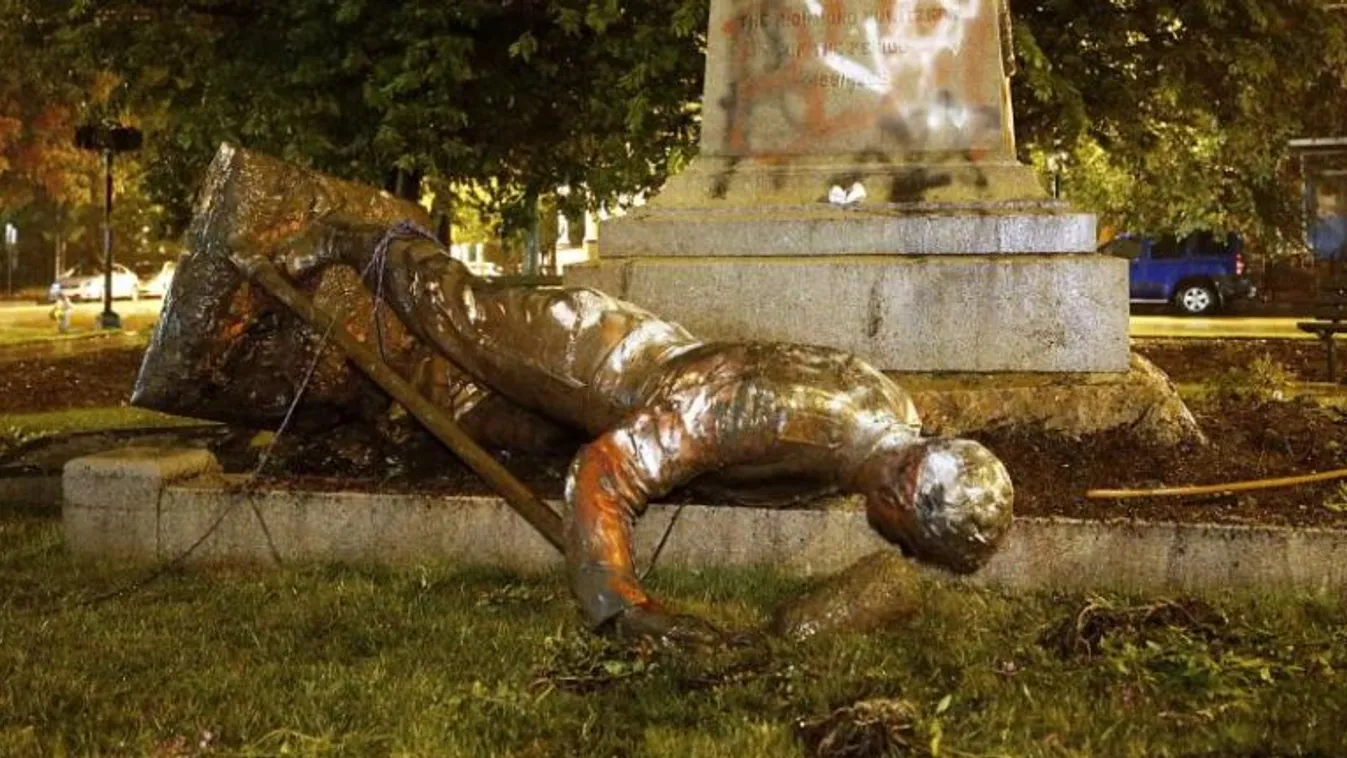 Egy újabb konföderációs emlékművet döntöttek le Richmondban