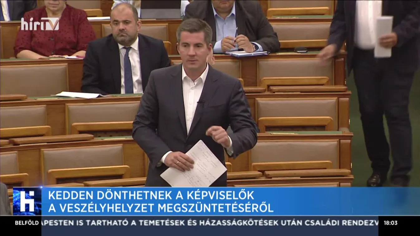 Kedden dönthetnek a képviselők a veszélyhelyzet megszüntetéséről