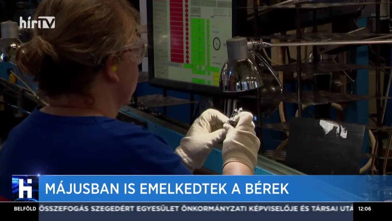 Májusban is emelkedtek a bérek