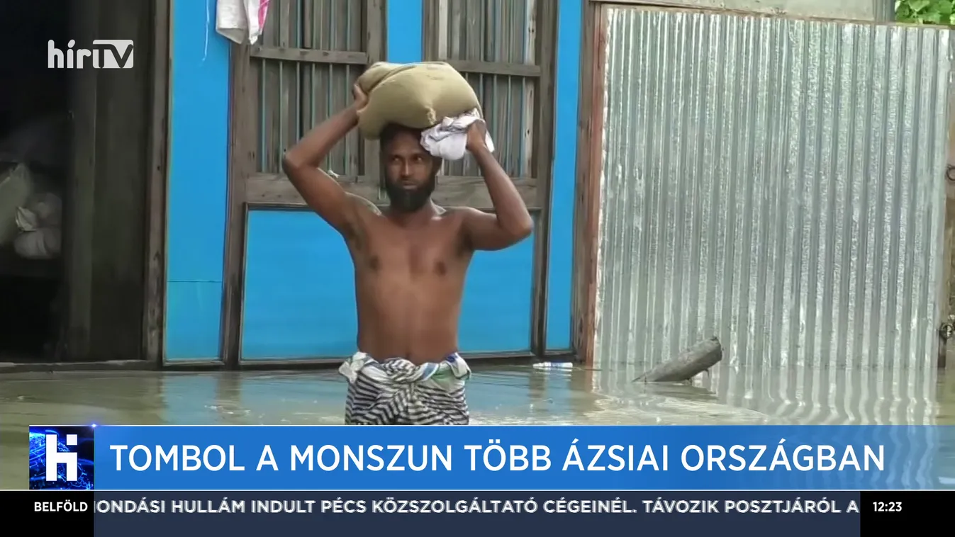 Tombol a monszun több ázsiai országban