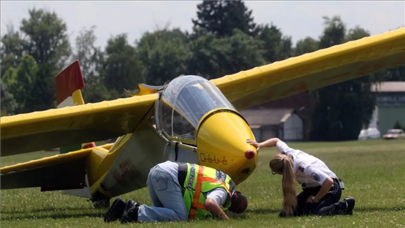 Lezuhant egy vitorlázógép a miskolci repülőtéren